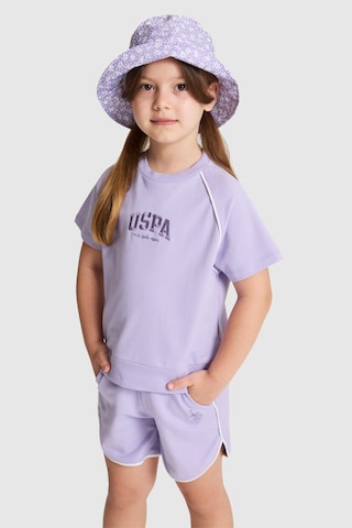 U.S. Polo Assn. Kız Çocuk Lila Pijama Takım 50326607-vr034