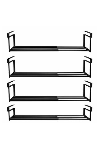 Microcase Dolap İçi Ekstra Alan İçin Metal Ayakkabı Standı 10x20x40-65 Cm 4 Adet Al5457 Siyah