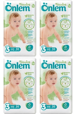 Önlem Botanika Bebek Bezi 3 Numara İkili Jumbo Midi 50'li x 4 4'lü