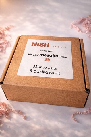 Gizli Mesajlı Mum Seni Seviyorum El Yapımı Soya Mum Ahşap Kasede, Çift Fitilli, Sevgiliye Hediye Seçeneği Çok Renkli