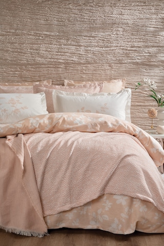 Yataş Bedding Etta Çift Kişilik Fall Winter Çeyiz Seti Pudra