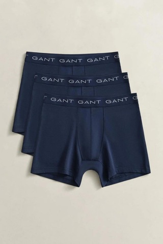 Gant Erkek Lacivert Slim Fit Logolu 3'lü Boxer-14848