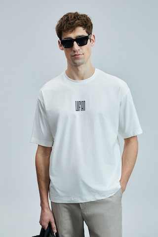 Lufian Helıx Modern Grafik T- Shirt Kırık Beyaz Kırık Beyaz 111020245100510 KIRIK BEYAZ
