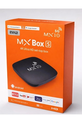 Mx10-5g Android Tv Box 4k Ultra Hd Mx Box S 5g Wifi Smart Tv Kutusu