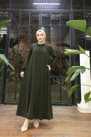 Eslemnur Gündelik Hac Ve Umrelik Mevlana Kolu Gipe Dikişli Ferace Haki
