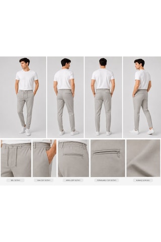 Denys Denny's Fermuarlı Cepli Jogger Pantolon Taş