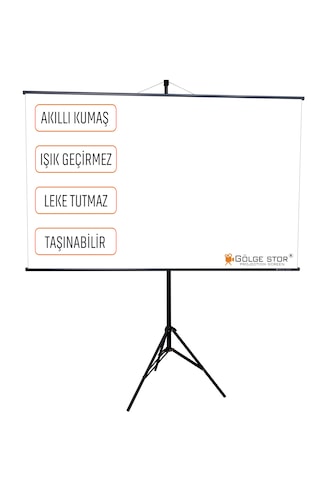 En200cm Boy115cm Projeksiyon Perdesi Tripodlu-ayaklı Taşınabilir