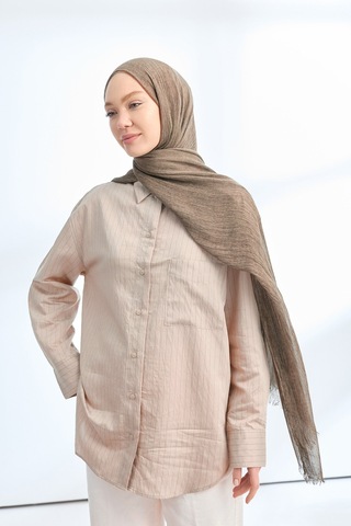 Armanda Organic Touch Viskoz Şal- 3601 Almond
