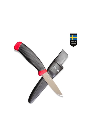 Vip-tec Vt875301 Çok Amaçlı Paslanmaz Çelik Bıçak/kamp Bıçağı Made İn Sweden Kırmızı - Siyah
