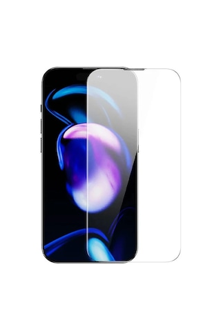 Baseus iPhone Uyumlu 15 Pro Schott Serisi Şeffaf Silikon Kılıf + Tempered Ekran Koruyucu Set- 5775