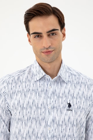 U.s. Polo Assn. Erkek Beyaz Gömlek Desenli 50296864-vr013 Beyaz