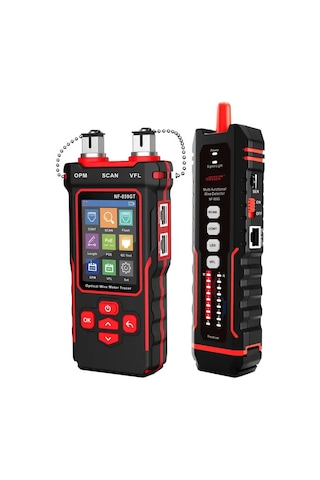 Noyafa Nf-859gt 10-in-1 Ağ Ve Fiber Kablo Test Cihazı Rj45 Rj11 Cat5 Cat6 Poe Vfl Opm