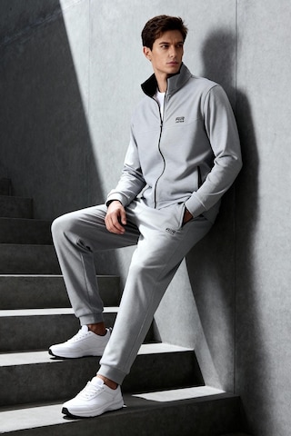 Tommy Life Hugo Gri Melanj Jogger Erkek Eşofman Takım - 85198 GRİ MELANJ