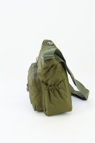 Krinkıl / Klinkır Su Geçirmez Kumaş Çok Gözlü Çapraz Kol Ve Omuz Postacı Çantası Haki 9507 Haki