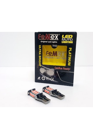 Femex Platinum T15 W16W Kırmızı Led Ampul Parlak - 3. Stop Ampulu