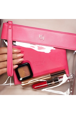 Kiko Makyaj Çantası Transparent Beauty Case 002 Fuchsia