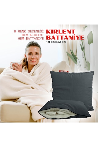 Xpermate Tv Battaniye Yastık Welsoft Battaniye 145x205 Antrasit