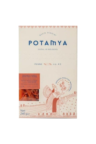 Potamya Organik Kırmızı Mercimek Penne 240 G