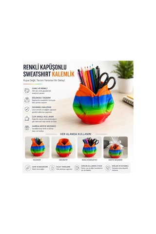 Renkli Masa Üsti Kalemlik Çok Renkli - 932357327 Çok Renkli Renkli Masa Üsti Kalemlik Çok Renkli - 932357327 Çok Renkli