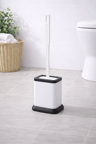 Silikon Tuvalet Fırçası Pratik Silikon Wc Klozet Fırçası Kare Beyaz S-220 beyaz