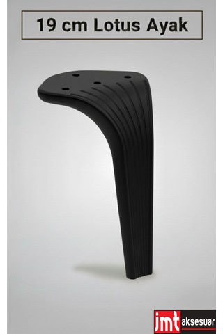 Lotus Koltuk Yatak Odası Tv Ünitesi Konsol Ve Sehpa Ayağı 19 Cm Siyah Siyah