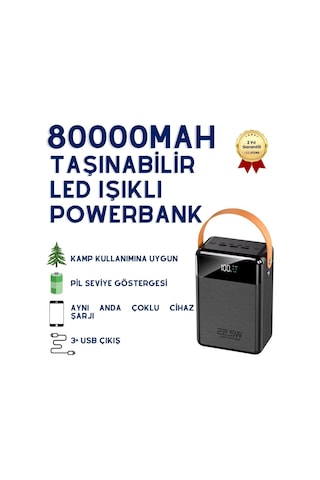 P08-80000mah Taşınabilir Powerbank-1492 BEYAZ