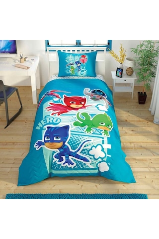 Taç Pj Masks Hero Desenli Pamuk Complete Set, Çok Renkli, Küçük Tek Kişilik Genel