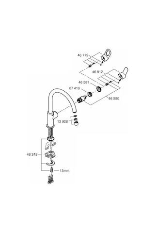 Grohe Bauedge 31367001 Döner Borulu Eviye Bataryası