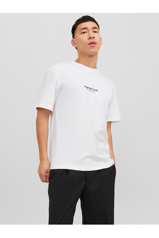 Jack & Jones Jorvesterbro Rahat Kesim Tişört 12240121 Beyaz