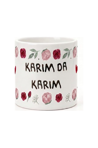 Karım Da Karım Ve Kocam Da Kocam Yazılı Desenli Seramik Hediye Kupa Bardak Çok Renkli