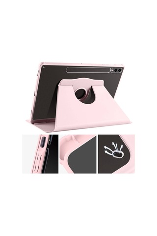 Galaxy Uyumlu Tab S9 Plus Kılıf Termik Kalem Bölmeli Dönebilen Standlı Kılıf