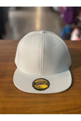 Hiphop Snapback Rapper Basket Beyaz Kanvas Cap Şapka Beyaz