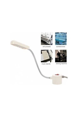 Dikiş Makinesi Lambası Mıknatıslı Spiral 10 Led'li Beyaz Mekanik