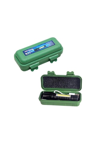 Powermaster PM-4525 Power Ledli USB Şarjlı Mini El Feneri Siyah