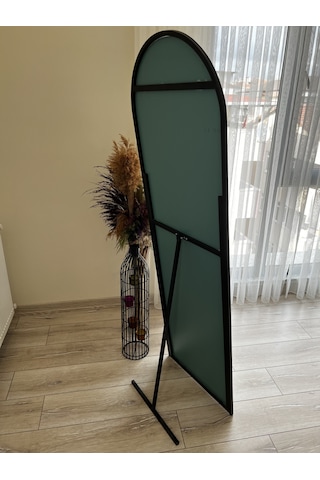 Siyah Oval Ayaklı Boy Aynası 50x160 Siyah