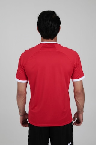 Hummel Milli Takım T-shirt 1.kalite Silikon Dikdörtgen Bayrak Logolu+ Sırta İsim Ve Numara Baskı Kırmızı - Beyaz