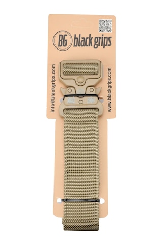 Black Grips Taktik Outdoor Kemer Palaska Metal Tokalı // Bej Kum Bej