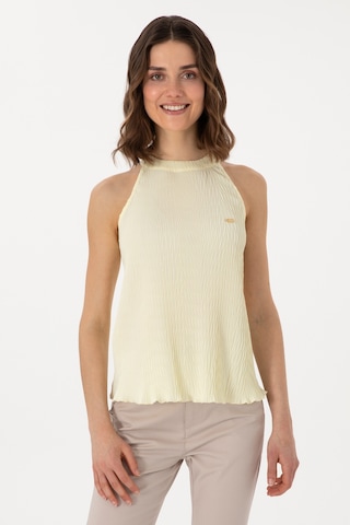 U.S. Polo Assn. Kadın Limon Kolsuz Bluz 50299511-VR035