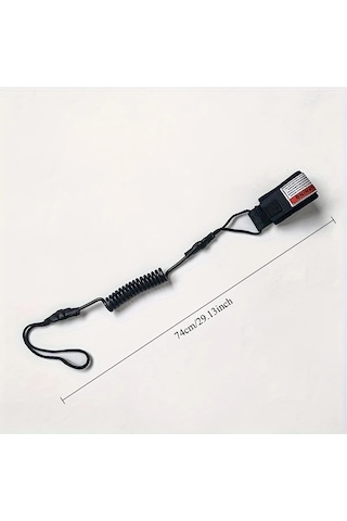 Elmpaly Siyah 1 Adet Tpu Sörf Emniyet El İpi, Ayarlanabilir Boy, Güvenli Bilek Kayışlı