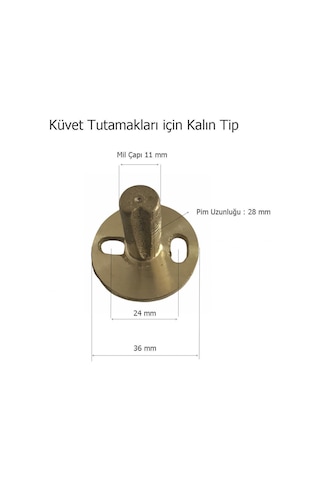 5 Adet Kalın Tip Banyo Aksesuar Montaj Parçası Prinç Kırılmaz