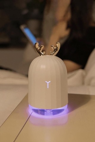 Hava Nemlendiricisi Buhar Makinesi 220 Ml H1 Beyaz Yaşam Alanı Büro Aksesuarı Salon Eşyası