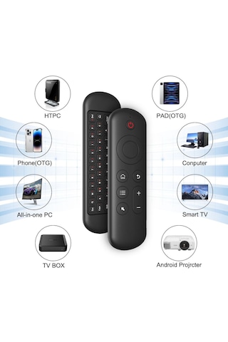 Bruxe M5 Araç Android Box Uyumlu Universal Kablosuz Çift Modlu Klavyeli Uzaktan Kumanda Diğer