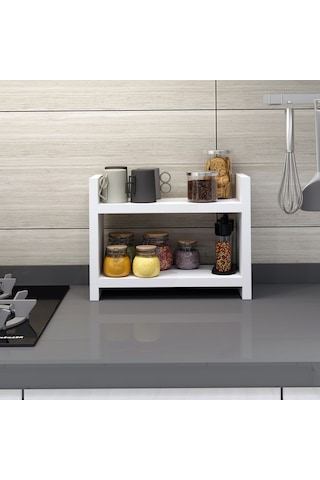 Bicabin Bicabin Denis Pratik Tezgah Üstü Raf, Duvar Rafı, Kavanoz