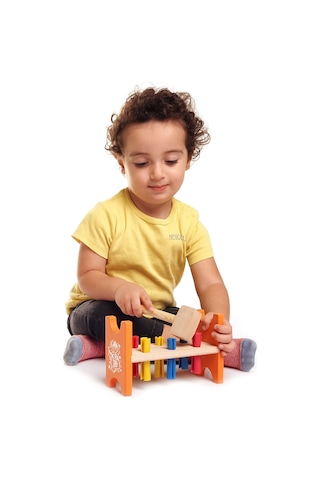 Baby Toys Ahşap Bebek Çak Tak Oyunu