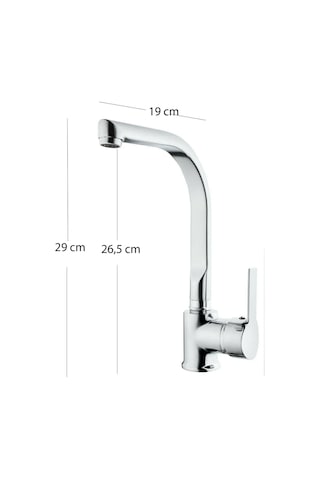 Sardıcı T-Mix Lenta Mutfak Evye Bataryası Gümüş