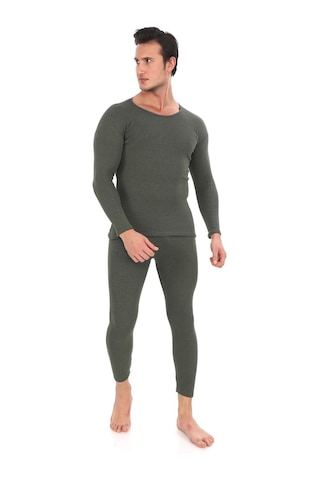 Sauna Suit Unisex Termal Içlik, Kışlık Sıcak Tutan Pamuklu Yakmayan, Termal Takım, Termal Fanila Iclik Haki