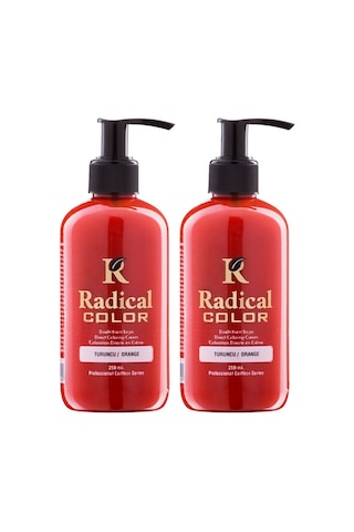 Radical Color New 25/orange Amonyaksız Su Bazlı Saç Boyası 250 Ml 2 Adet Turuncu