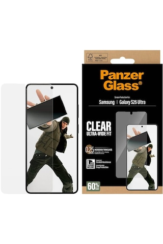 Panzerglass Samsung Galaxy Uyumlu S26 Ultra Uwf Şeffaf Cam Ekran Koruyucu