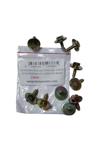 Kendinden Pullu Koç Vidası Sarı 4,8x16 071119916946 071119901294 Bmw 10 Adet 15006 M22 x 170