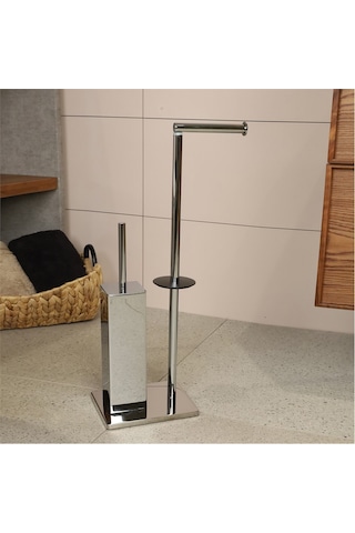 Kobos Hareketli Wc Set Kare Parlak Krom Kbw-871cr